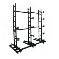 Support de sol en alliage d'aluminium noir pour mur vidéo LED, structure de treillis à poteaux, support d'affichage suspendu pour événements, certifié CE