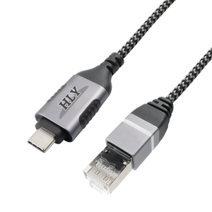 Coque en alliage d'aluminium tressé Type USB C vers câble réseau RJ45 26AWG Connexion directe des tablettes ordinateurs pour téléphone portable - Product Image 4