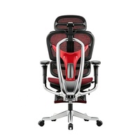 Chaise de bureau ergonomique pivotante en maille respirante avec repose-pieds, chaise d'ordinateur inclinable en tissu moelleux avec support lombaire à trois zones