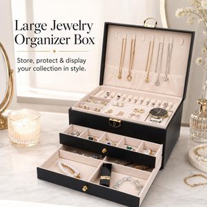 Handmade Three Layer <b>Earring</b> Rings Storage Big Drawer Jewelry <b>Box</b> Packaging - Product Image 4
