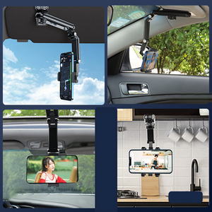 Gương Chiếu Hậu Xoay và có thể thu vào xe điện thoại đứng, Sun Visor xe điện thoại đứng, có thể gập lại 360 xoay điện thoại ST - Product Image 6