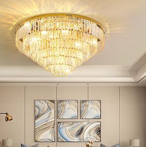 Lámpara de techo de cristal K9 con base de hierro, accesorios de iluminación LED modernos para dormitorio y hogar, diseño de gran oferta para sala de estar y comedor, OEM - Product Image 5