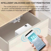 Serrure Intelligente de Sécurité Invisible pour Meuble de Bureau, Armoire, Tiroir, Porte, avec Carte Électronique, Application TTLock et RFID Masqué
