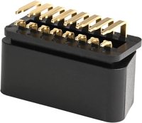 Connecteur d'interface de diagnostic automobile OBD2 mâle en plastique à 16 broches à 90 degrés