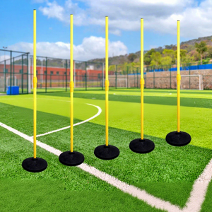 Poteau d'entraînement télescopique, marqueur jaune en PVC, équipement <span class=keywords><strong>de</strong></span> sport pour le <span class=keywords><strong>football</strong></span>, le basketball, le volleyball, examen d'entrée au lycée - Product Image 4
