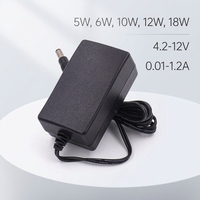Adaptateur secteur universel US EU AU UK à montage mural 5W 6W 5V 7V 12V 0.1a 0.9a 1.2a Alimentation AC DC pour caméra IP CCTV routeur WiFi