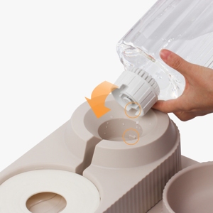 2 in 1 ciotole per cani e gatti Set per alimenti per animali domestici e ciotola per bere acqua resistente ciotola staccabile per cani e gatti - Product Image 3