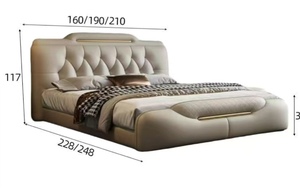 2025 Modernes Großhandels-Luxusbett-<span class=keywords><strong>Set</strong></span> mit Holzrahmen in Kingsize mit Gaslift-Stauraum - Product Image 4