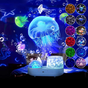 Lámpara de Proyección LED 3D con Diseño de Gipsófila, Giratoria, Musical, Recargable, Moderna, Regulable, con Proyección de Océano, para Decoración del Hogar, Dormitorio, Niños - Product Image 1