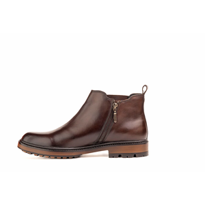 Luxury Handmade Leather Ankle <b>Boots</b> for Men Modern Elastic Side Slip On Comfortable Durable Casual Formal Wear Footwear - Product Image 4