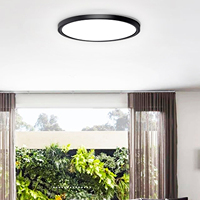 Plafonnier LED Moderne Noir et Blanc 15 Pouces, 5 CCT, 30W, Encastré, Résidentiel, Étanche IP54, Dimmable, Populaire aux États-Unis et au Canada