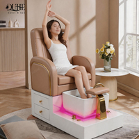 Fauteuil de pédicure électrique multifonctionnel pour salon, chaise de pédicure de luxe avec plomberie