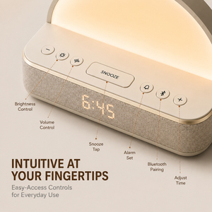 Escritorio Inteligente con Reloj Despertador Digital y Analógico, Altavoces Bluetooth, Máquina de Sonido de Ruido Blanco <span class=keywords><strong>para</strong></span> el Sueño del Bebé, OEM ODM - Product Image 3