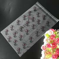 Sac cadeau jetable en BOPP avec logo personnalisé, impression en gravure, fermeture autocollante pour l'emballage des vêtements, ma marque, haute visibilité