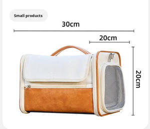 Sac à dos pliable portable pour chat et <span class=keywords><strong>chien</strong></span> en PU 600D, commande en gros - Utilisation 3-en-1 (voiture, main, épaule) 7,5 kg, ventilation bilatérale, pour voyage en voiture - Product Image 6