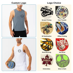 Débardeur de course pour hommes à séchage rapide, sans coutures, personnalisé par sublimation, pour fitness, sport, marathon, course, dos nageur - Product Image 2