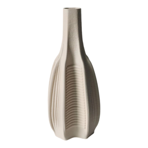 Vaso in Ceramica 3D Scultoreo con Dettagli Geometrici, Vaso Decorativo Moderno per Fiori da Soggiorno - Product Image 1