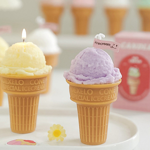 AIKUN Handmade Soy Wax Animal Shape Ice Cream Cone Scented Aromatherapy Candles with <b>Box</b> for Christmas & Easter <b>Gifts</b> - Product Image 4