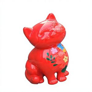 Escultura de Gato de Acero Inoxidable, Moderna, Resistente a la Intemperie, Estatua de Animal <span class=keywords><strong>para</strong></span> Interiores y Exteriores, Arte de Gato Estilizado <span class=keywords><strong>para</strong></span> Decoración de Jardín o Centro Comercial - Product Image 2