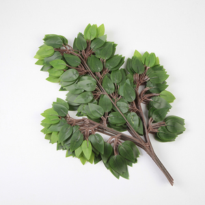 Decorative Silk <strong>Ficus</strong> and Banyan Leaves Artificial <strong>Tree</strong> Branches-Plastic Material Indoor Use for Christmas &amp; Chinese New Year - Product Image 1