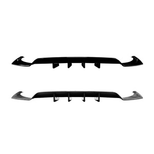 Audi Q8 4M <b>Sline</b> Rear Lip Diffuser Spoiler Piano Black Carbon Fiber Texture Matte Finish Tuning Style 2019-2023 - Product Image 2