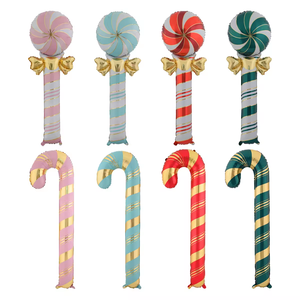 Outsize Noël Candy Cane Feuille Ballons Décor <span class=keywords><strong>De</strong></span> Fête <span class=keywords><strong>De</strong></span> Noël Bonhomme <span class=keywords><strong>De</strong></span> Neige Ballons Jouets Nouvel An Fête Décoration <span class=keywords><strong>De</strong></span> Noël Décor À La Maison - Product Image 6