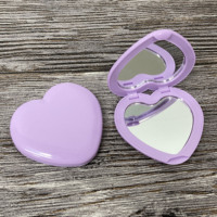 Impression personnalisée en forme de cœur miroir de maquillage double face boutique populaire miroir cadeau