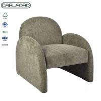 CARLFORD Geschwungener Sessel Strukturierte Sillas Wohnzimmer-Sofa Lounge-Akzentstühle für Wohnzimmerdekoration Freizeit-Outdoor-Stuhl für Hotels