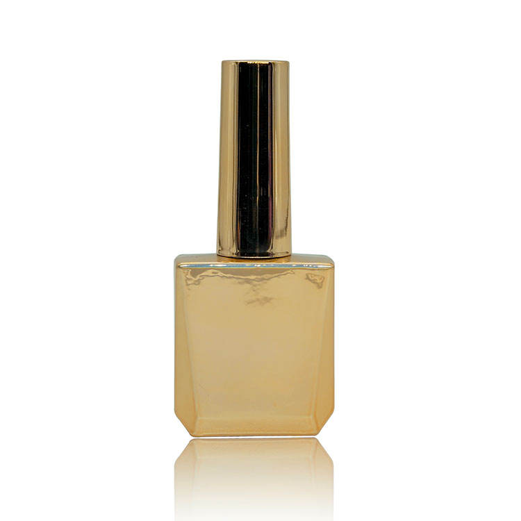 Yellow Green Thick Glass Empty Nail Polish Bottles With Brush OEM ODM