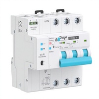 Disjoncteur miniature (MCB) intelligent 63A 3P avec mesure Wi-Fi, télécommande sans fil et réenclencheur automatique pour la maison connectée