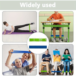 Bande élastique pour pieds de chaise, sangle de résistance pour yoga, ensemble de 6 pièces pour usage domestique, vert et bleu - Product Image 3