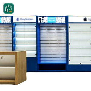 Cao cấp kính hiển thị giới thiệu tùy chỉnh bằng gỗ trường hợp điện thoại hiển thị đứng điện thoại di động hiển thị kệ - Product Image 2