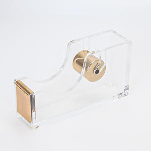 Organizador de Escritorio Rectangular de Acrílico Transparente, Porta Cintas Adhesivas Creativo, Cortador de Cintas, Soporte de Mesa, Almacenamiento de Oficina de Plástico - Product Image 3