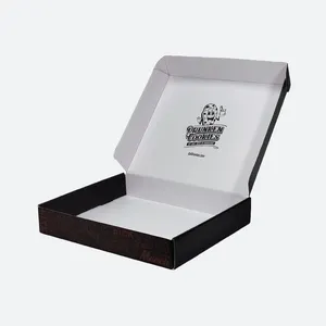 Cajas de embalaje negras personalizadas, cartón de envío, papel corrugado para cocinar, embalaje de alimentos, caja de Pizza