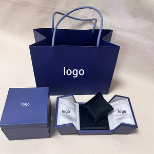Factory Wholesale In Stock Custom Brand Bangle <b>Box</b> With Luxury Packaging Bag & Paper <b>Box</b> For Women,Leather Double Door <b>Ring</b> <b>Box</b> - Product Image 1