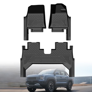 Tapis de voiture sur mesure en TPE 5D 7D antidérapants et imperméables pour une couverture complète, entretien facile, 3 pièces, motif géométrique, 3-3,5 mm - Product Image 1