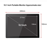 10.1 moniteur à écran tactile 1280*800 IPS moniteur d'écran Portable Ultra mince moniteur Portable pour ordinateur portable Raspberry Pi Switch