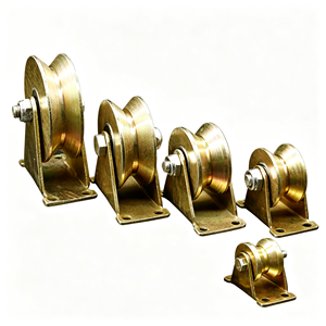 Rouleau de portail à rainure en V certifié CE avec support de montage, en acier galvanisé robuste à double roulement, certifié CE, OEM - Product Image 2