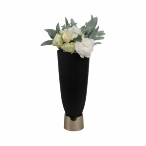 Vaso in Metallo Allungato con Silhouette Affusolata, Vaso Decorativo per Fiori per Soggiorno e Ufficio, Elemento d'Arredo per la Casa - Product Image 2