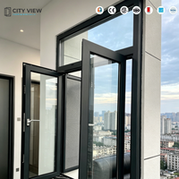 Fenêtre en bois et aluminium à triple vitrage trempé avec cadre composite Fenêtres pour maison passive