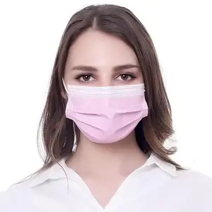 Wegwerp Gezichtsmasker Roze 3-laags Beschermend Niet-Medisch Masker