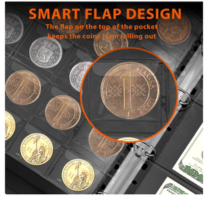 Reliure professionnelle pour <span class=keywords><strong>collection</strong></span> de pièces de <span class=keywords><strong>monnaie</strong></span> à 9 trous en PU, album de <span class=keywords><strong>collection</strong></span> de pièces de <span class=keywords><strong>monnaie</strong></span>, pochettes en PVC, couverture durable - Product Image 5