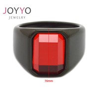 Bague en pierre pour homme Bague en pierre naturelle classique Vente en gros Bijoux en acier inoxydable