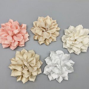Fleur de lotus en tissu multicouche 12 cm, fournitures de bricolage pour cheveux, chaussures, sacs, vêtements et accessoires - Product Image 3