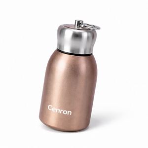 Gobelet isotherme en acier inoxydable 300 ml, bouteille de voyage à double paroi, design minimaliste, couleur or rose - Product Image 1