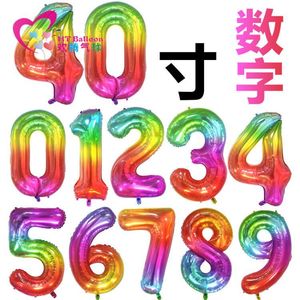HT <b>Balloon</b> Number Aluminum Foil <b>Balloon</b> 40 Inch Starry Sky Style Birthday Party <b>Decorations</b> - Product Image 3