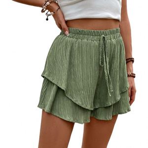 Ropa Interior Femenina Y2K Linda, de Cintura Alta, Ecológica, Coqueta, Sexy, con Volantes, Multicapa, Elástica, con Lazo, Tipo Shorts - Product Image 1