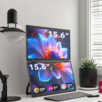 Moniteurs portables triples M4 2 écrans 1080P FHD IPS compatibles avec les ordinateurs portables de jeu, PS5/PC/Tablette/Wins