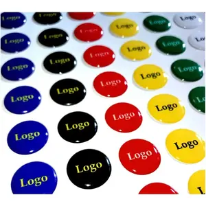 Lage Moq 200 Pcs Helder Hart Epoxy Stickers Zelfklevende Afdichting Voor Fles En Hangers 1 Inch
