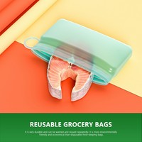Sacs de conservation alimentaire en silicone de qualité alimentaire réutilisables, étanches et refermables, pour la cuisine